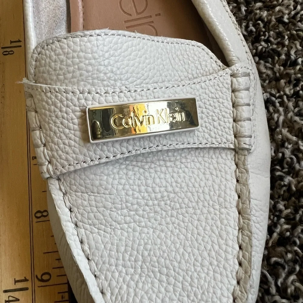 Calvin Klein Women's Cream Loafers - Picture 2 of 8